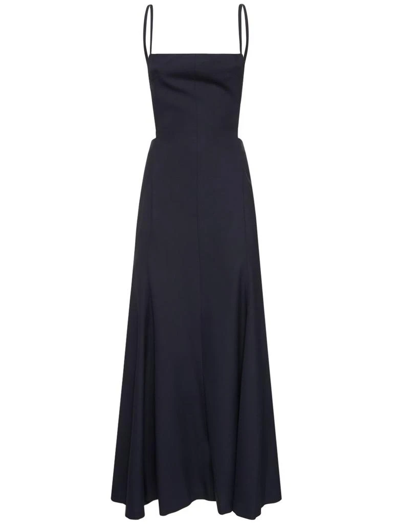 PHILOSOPHY di LORENZO SERAFINI Stretch Wool Wraparound Long Dress 1