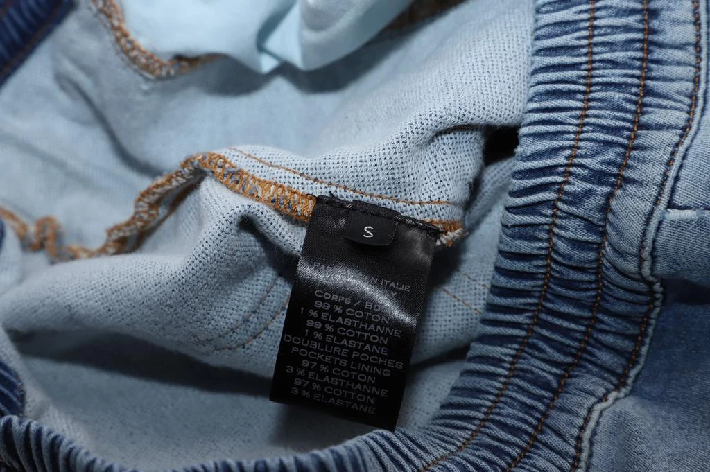 Balmain Stonewashed Biker Jeans in Light Blue Cotton 2