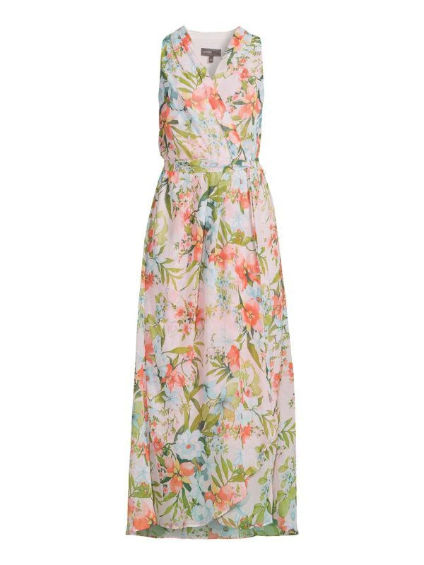 Donna Ricco Belted Floral Maxi Dress 3