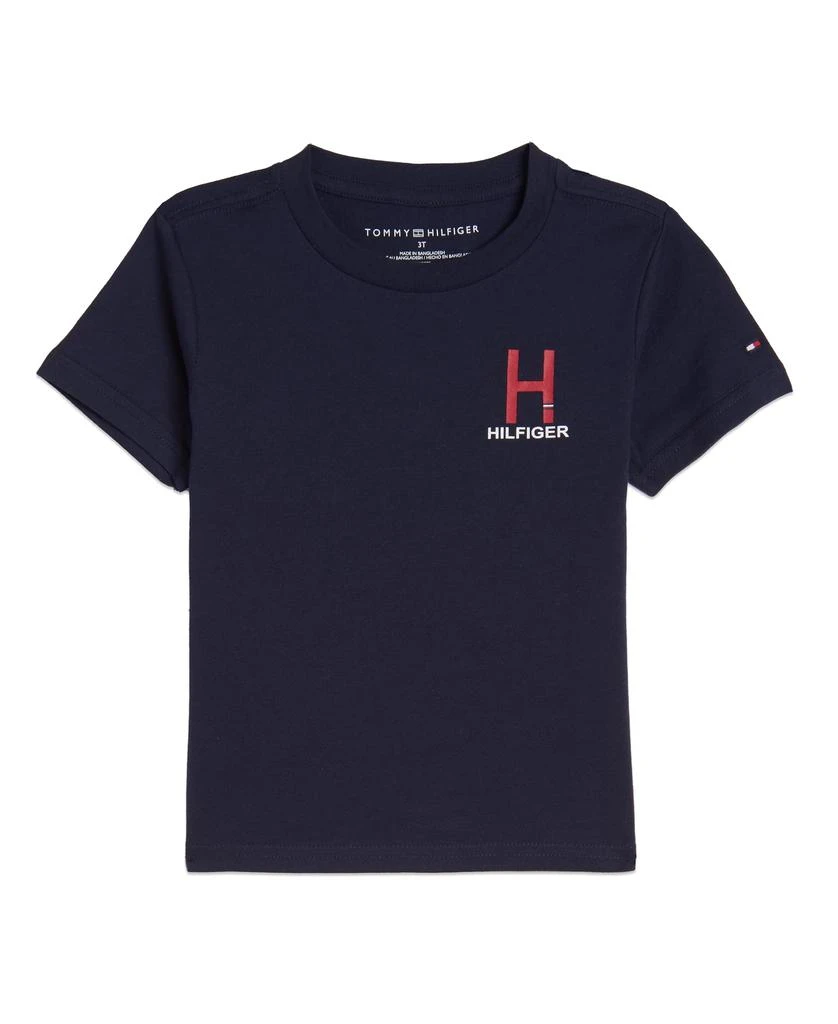 Tommy Hilfiger Tommy Hilfiger Boys Short Sleeve Flag Solid V-Neck T-Shirt