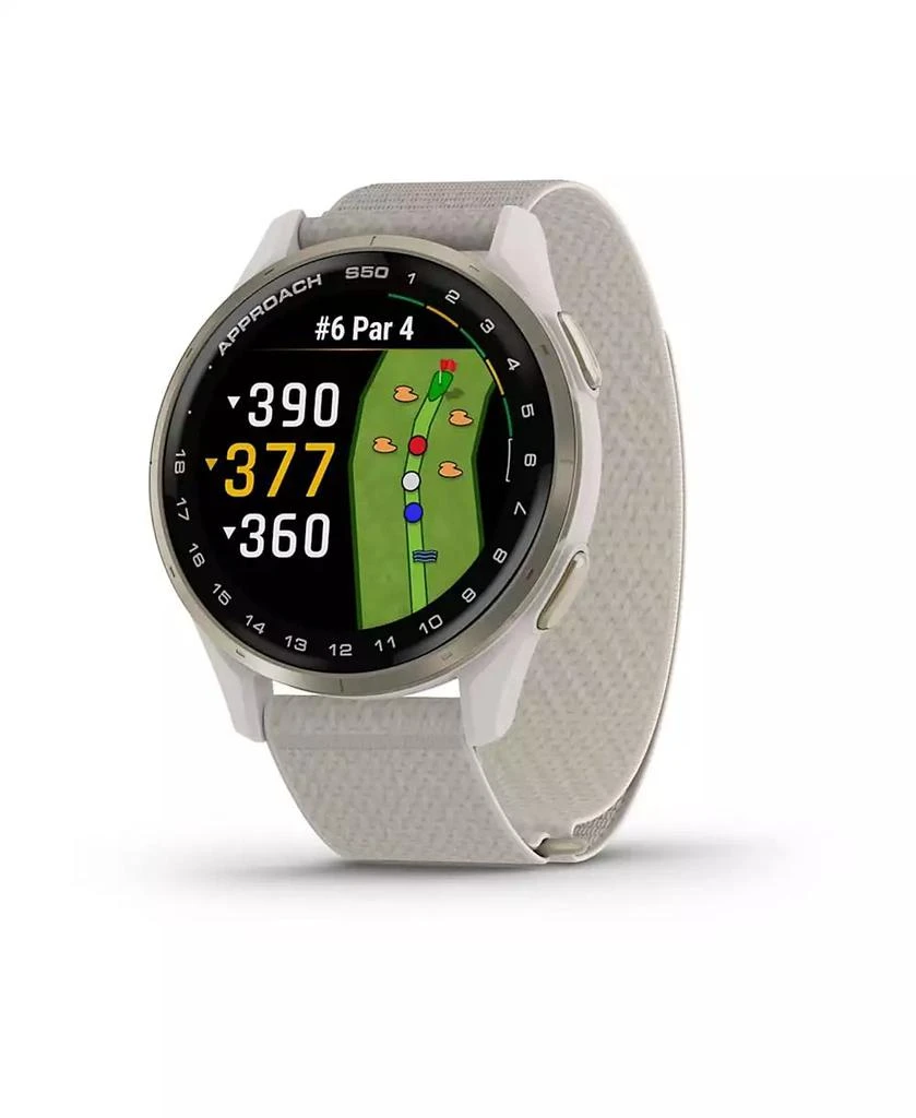 Garmin Approach S50, Cream Gold/Ivory Nylon