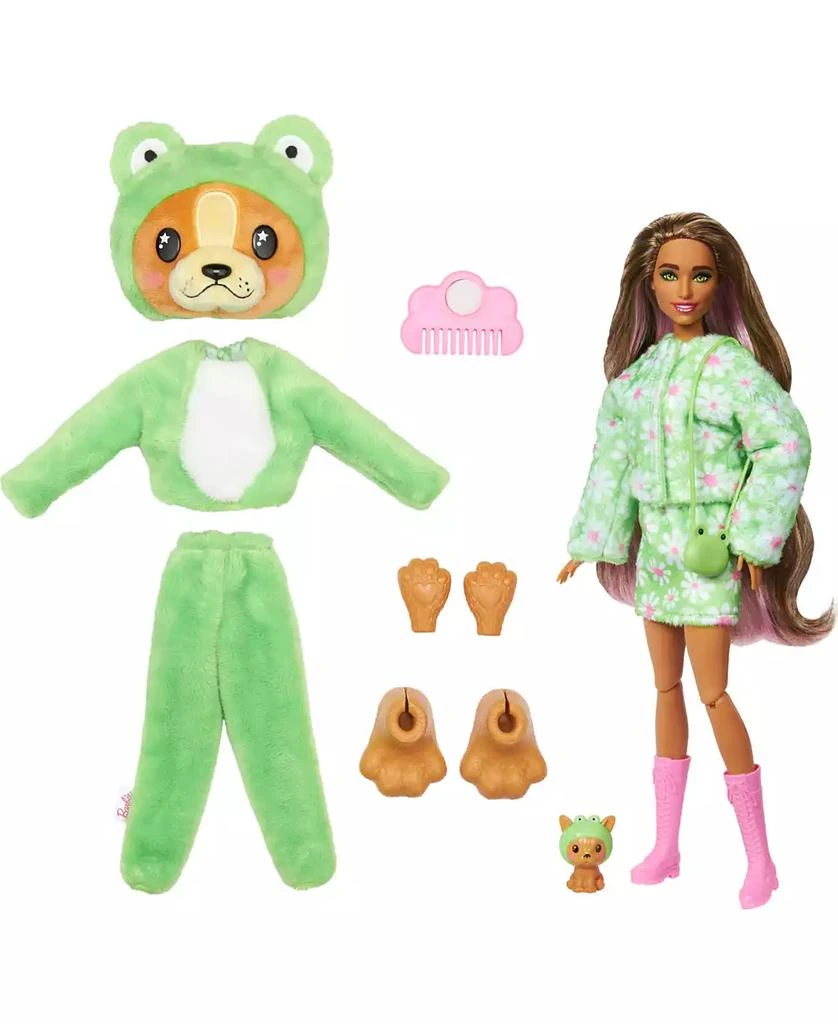 Barbie Cutie Reveal Costume-Themed Series Doll and Accessories with 10 Surprises, Puppy as Frog 5