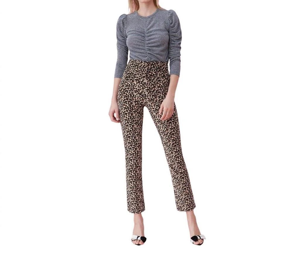 Rebecca Taylor Rebecca Taylor - Leopard Velvet High Waist Pants 3