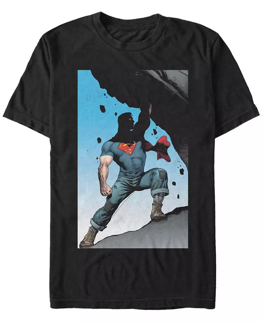 FIFTH SUN DC Men's Superman Super Strong Poster Short Sleeve T-Shirt