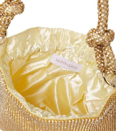 MONNALISA Rhinestone-embellished bucket bag 2