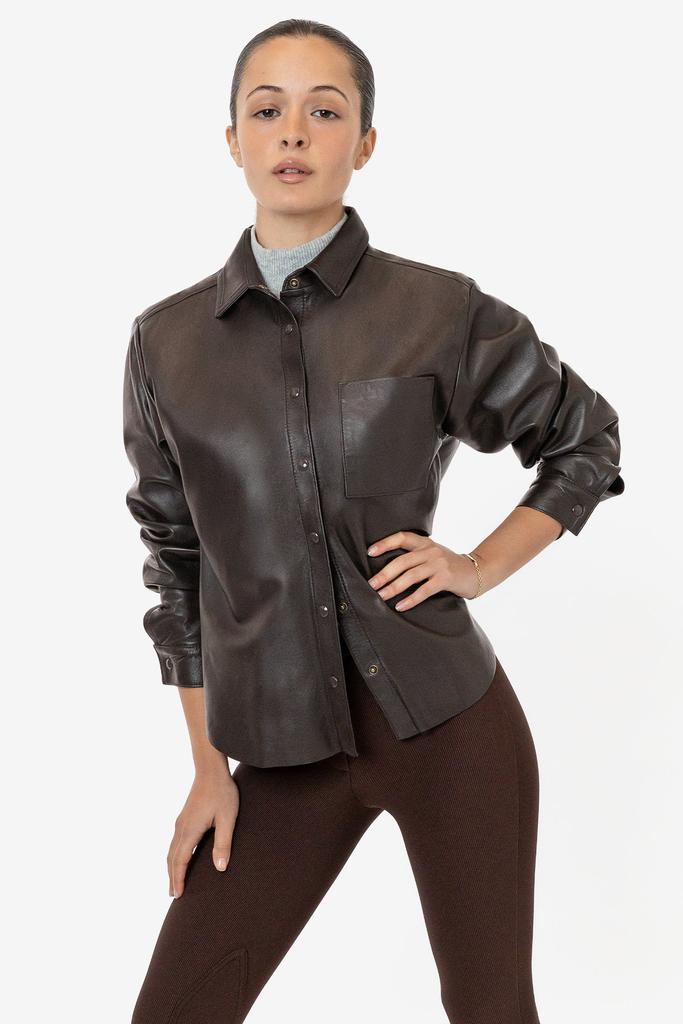 Los Angeles Apparel RLH3027 - Leather Button Up