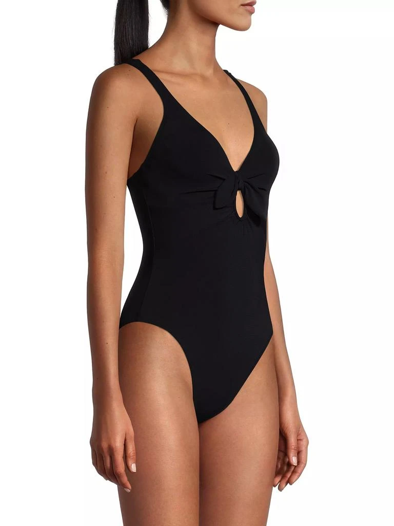 Robin Piccone Ava Plunge Bow One-Piece Swimsuit 4