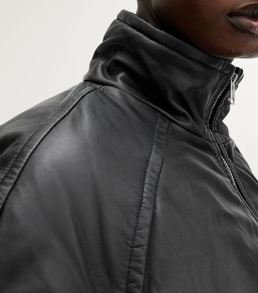 ALL SAINTS Leather Rowan Bomber Jacket 9