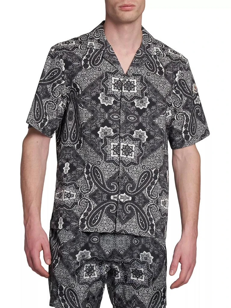 Moncler Bandana Print Short-Sleeve Shirt 3