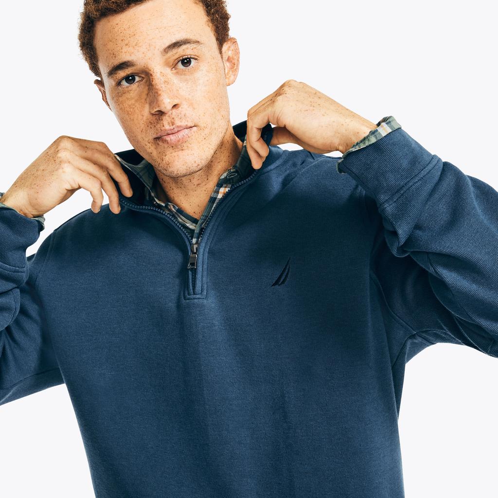 Nautica Mens Quarter-Zip Sweatshirt