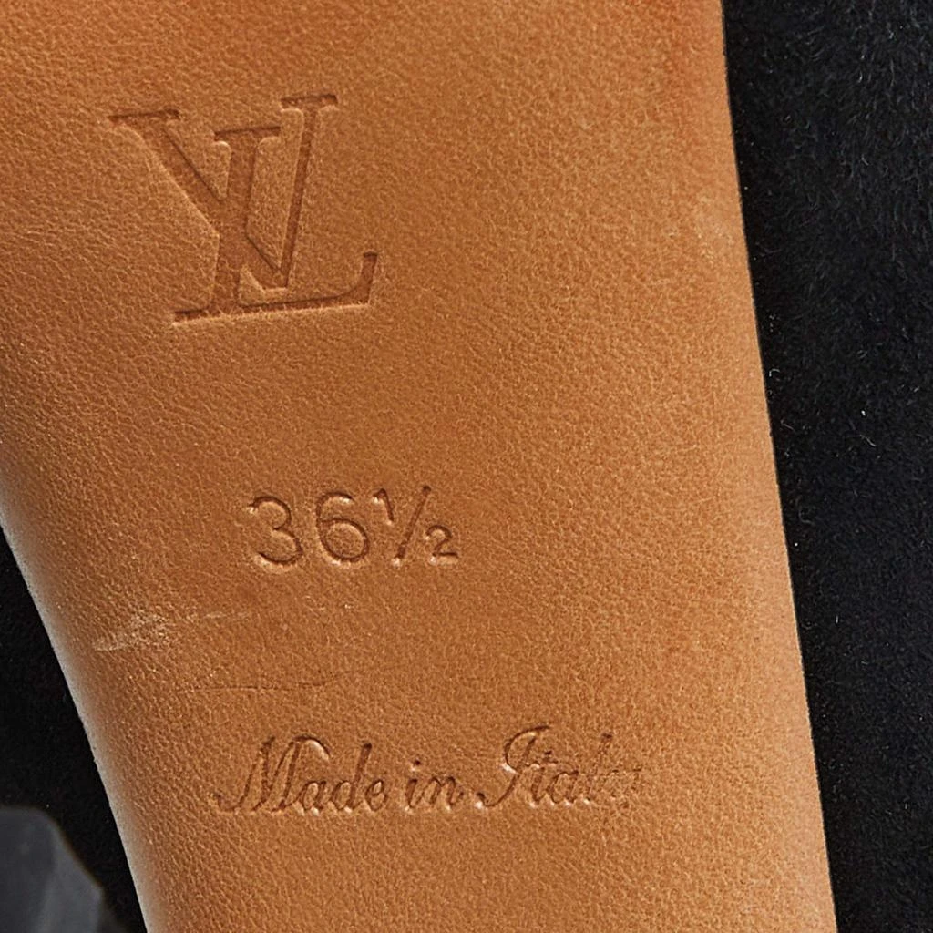 Louis Vuitton Louis Vuitton Black Suede Tonka Slingback Sandals Size 36.5 7