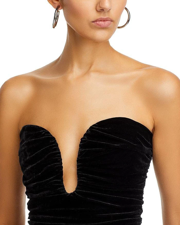Bardot Elvira Velvet Plunging Neck Dress 2