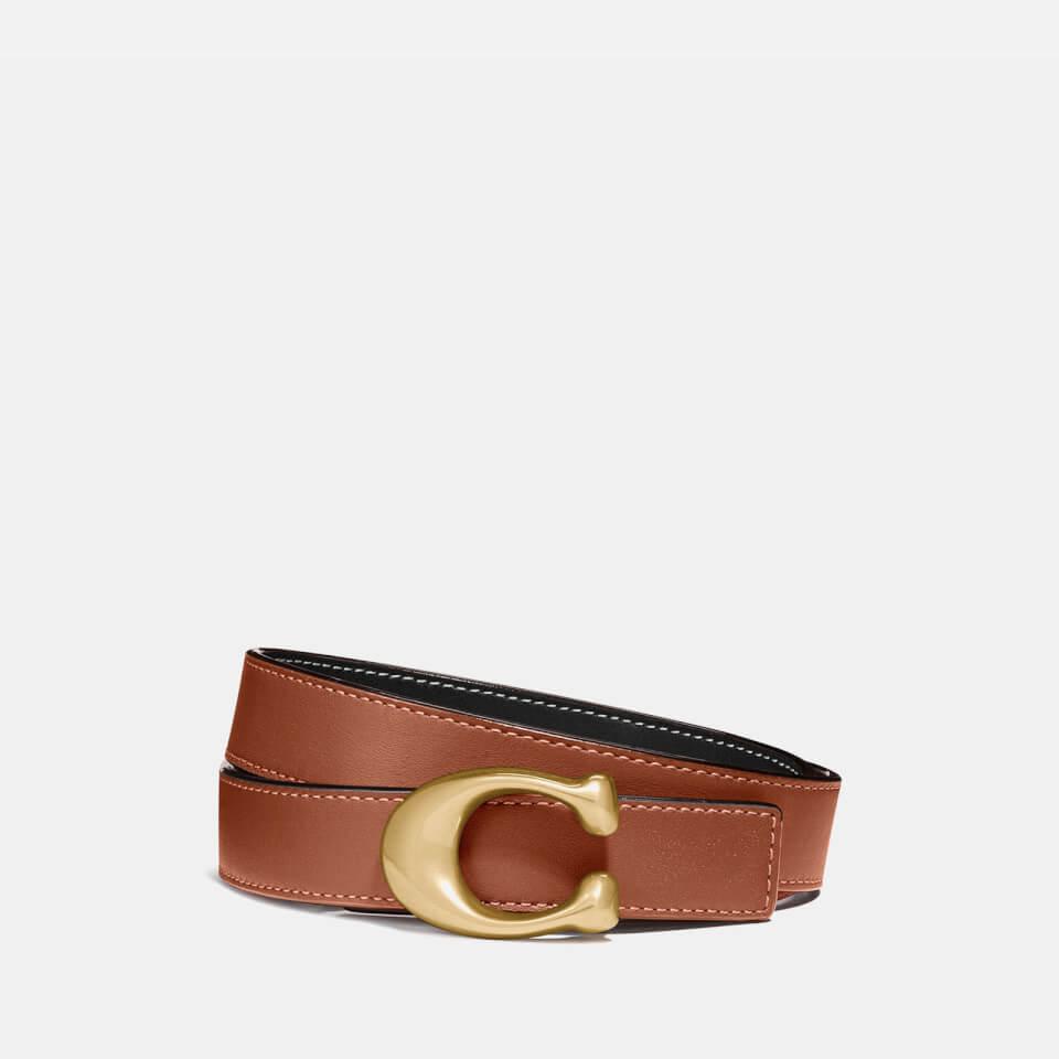 Coach Coach 25mm Sculpted C Reversible Leather Belt
