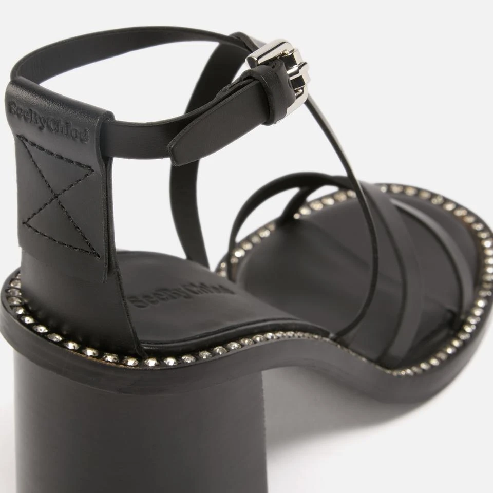 See by Chloé SEE BY CHLOÉ WOMEN'S LYNETTE LEATHER HEELED SANDALS 4
