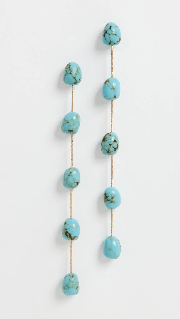 Ettika Jewelry Dripping Turquoise Delicate Drop Earrings 1