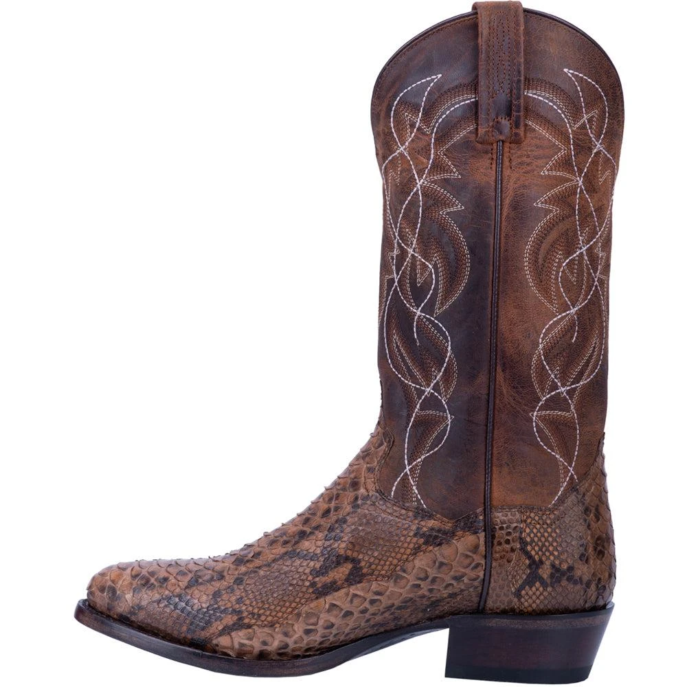 Dan Post Boots Manning Python Embroidered Round Toe Cowboy Boots 3