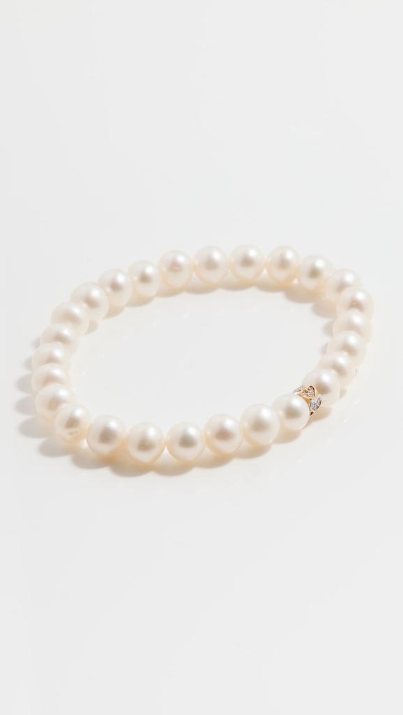 Sydney Evan 14k 6mm Eternity Heart Rondelle Bracelet