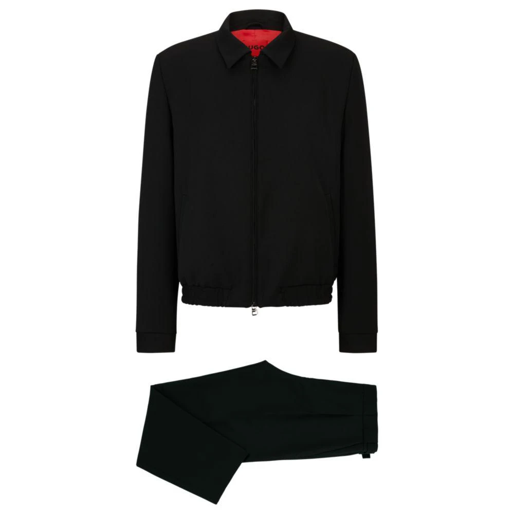Hugo Boss Modern-fit suit in performance-stretch structured canvas 1