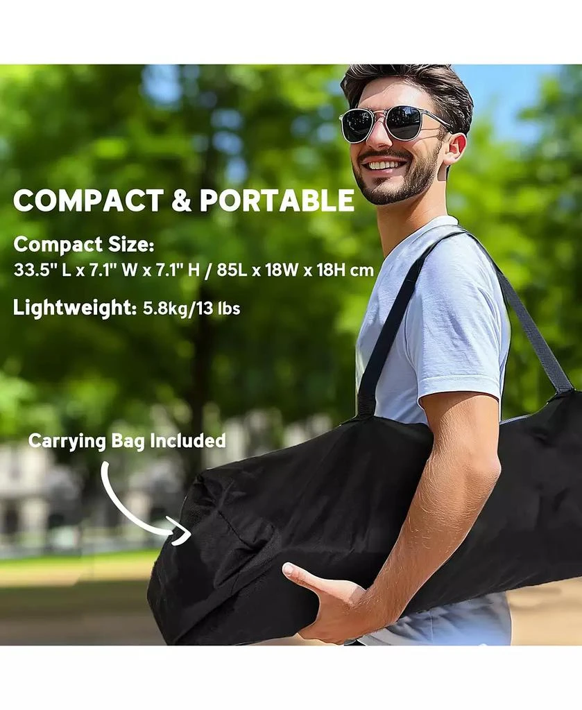 Outsunny Hammock Camping Chair Set of 2 with Adjustable Back, 8