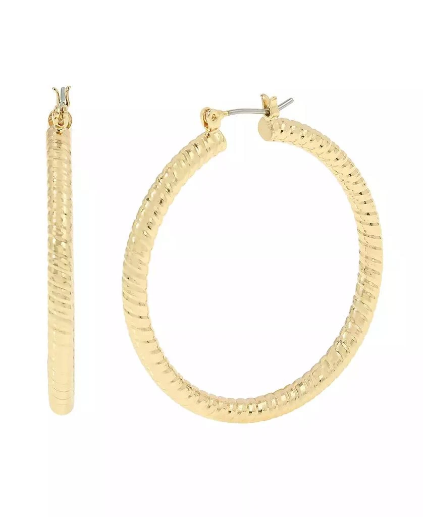 Robert Lee Morris Textured Large Hoop Earrings 1