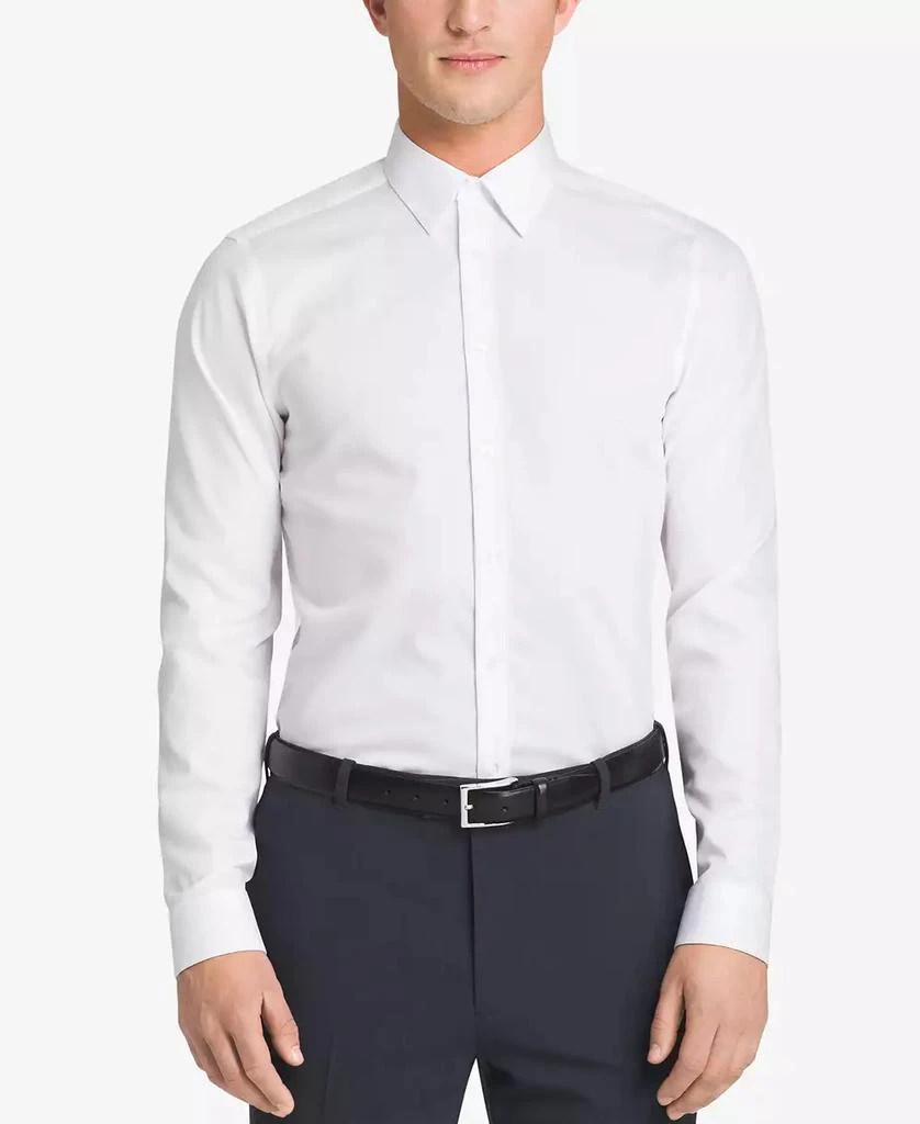 Calvin Klein Men's Slim-Fit Non-Iron Herringbone Dress Shirt 2