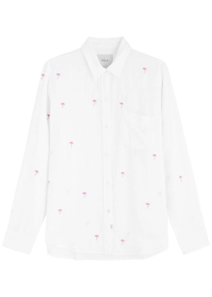 Rails Charli embroidered linen-blend shirt 1