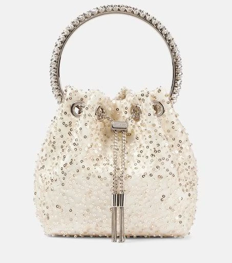Jimmy Choo Bon Bon embellished bucket bag 1