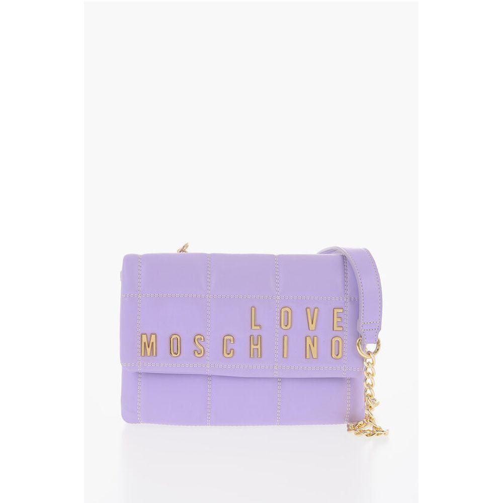 Moschino LOVE Quilted Faux Leather Bag with Removable Chain Women's Shoulder