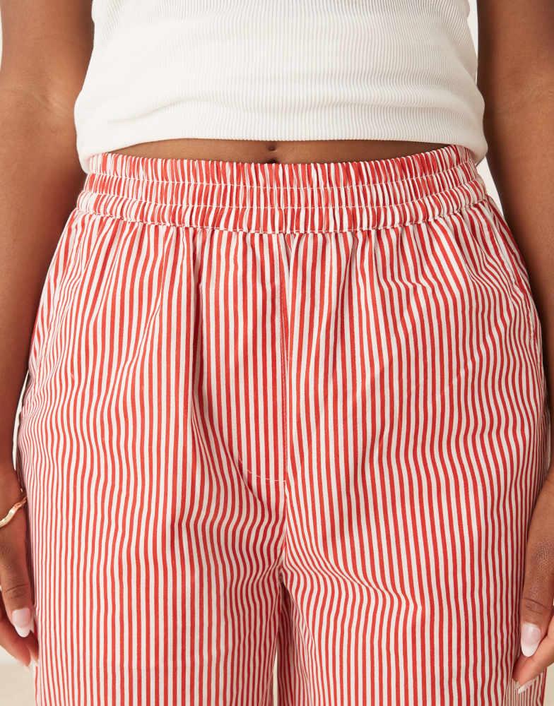Luna Luna oversized wide leg pyjama bottoms in red stripe