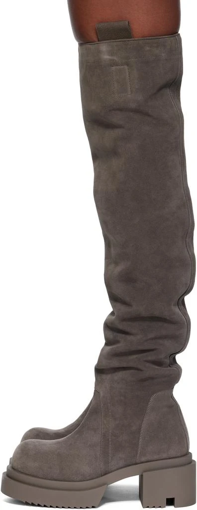 Rick Owens Gray Concordians Wader Bogun Tall Boots 3