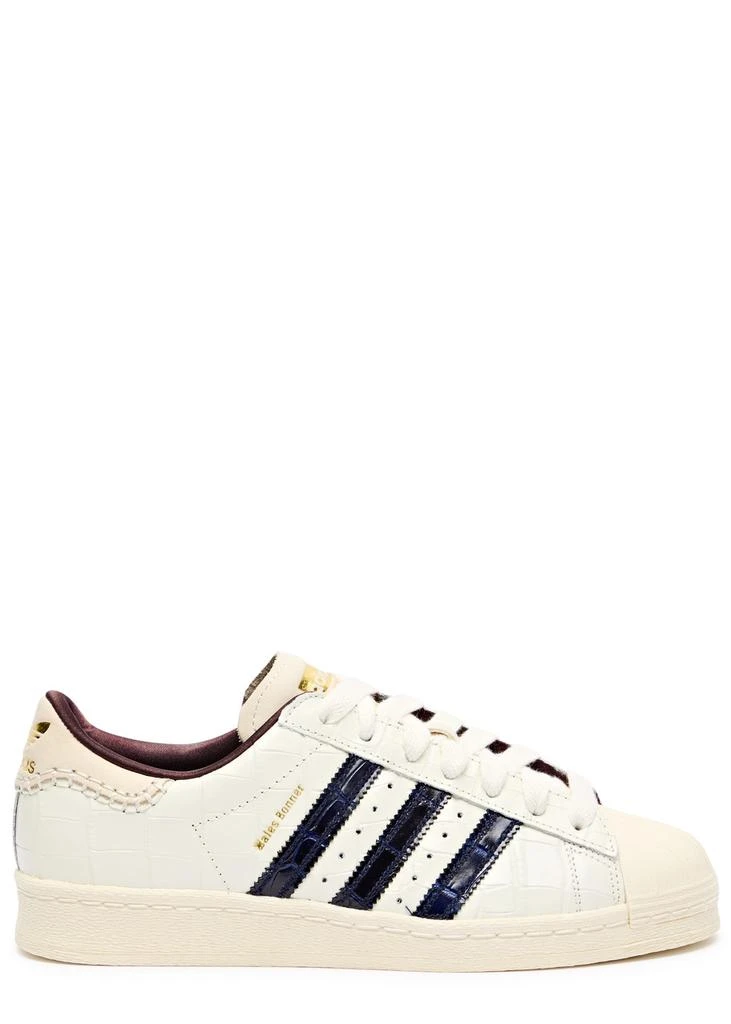 Adidas Superstar crocodile-effect leather sneakers 1