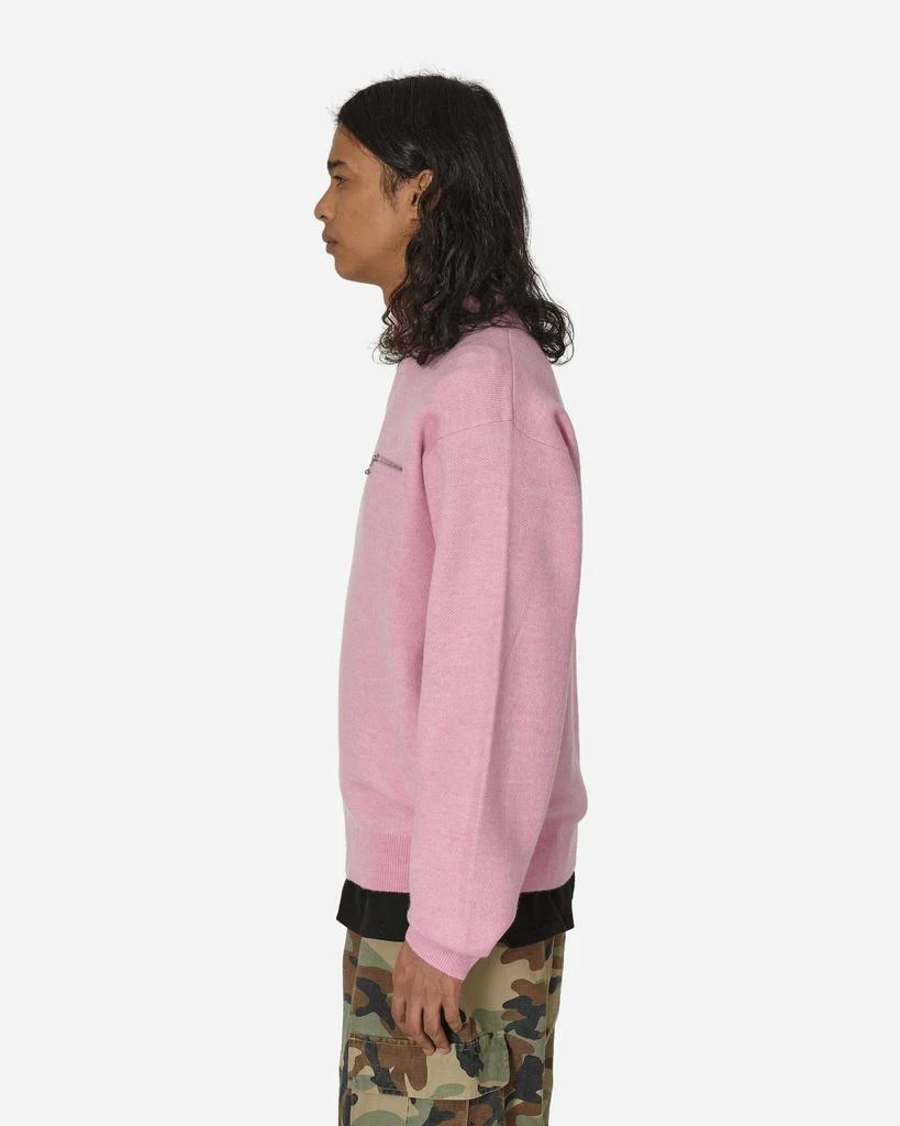 STUSSY Half Zip Mock Neck Sweater Pink 2