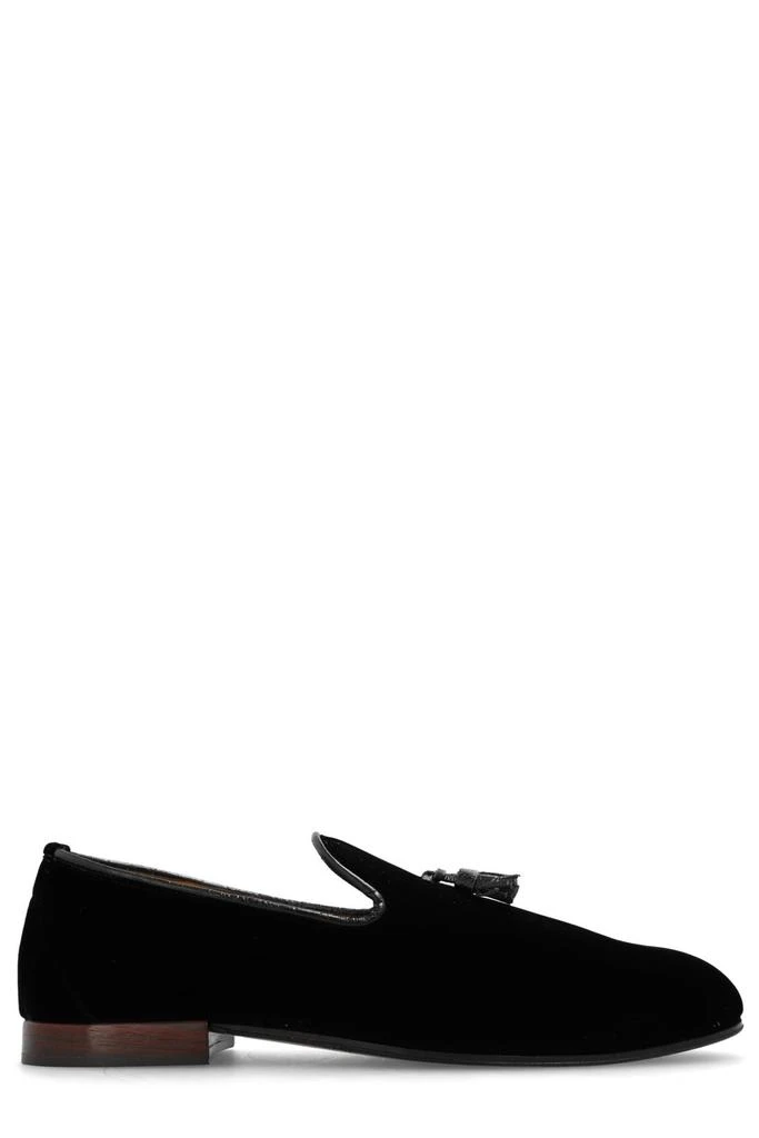 Tom Ford Tassel-Detail Almond-Toe Velvet Loafers – On Sale  display picture 3