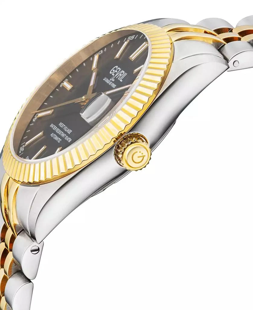 Gevril Men
s West Village Swiss Automatic Two-Toned SS IPYG Stainless Steel Bracelet Watch 2