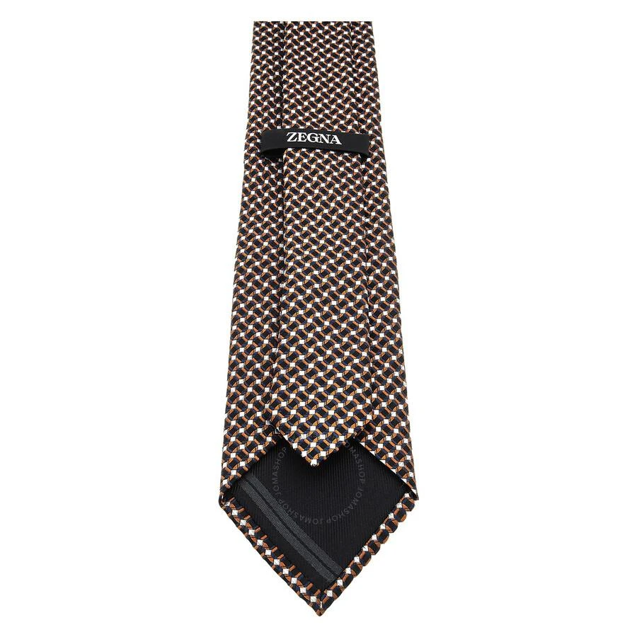 Zegna Geometric Pattern Silk Tie 3
