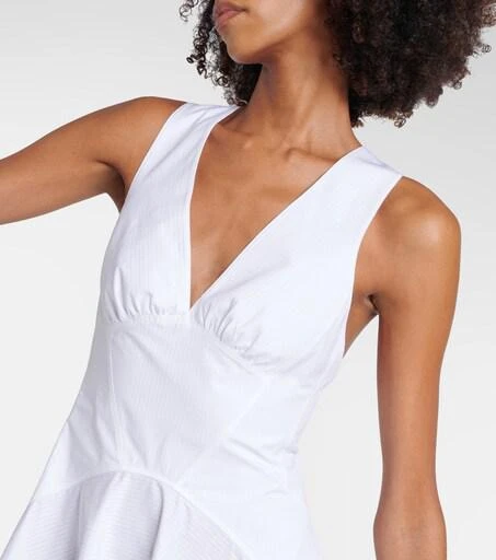 alaia cotton poplin midi dress Cotton poplin midi dress in brown - Alaia