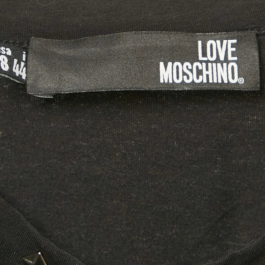 Love Moschino Black Printed Mesh and Jersey T-Shirt Dress M  On Sale Now  with Up to 37% Off | Discover Exclusive Deals & Savings at BeyondStyle   Authentic Love Moschino Women|Women's