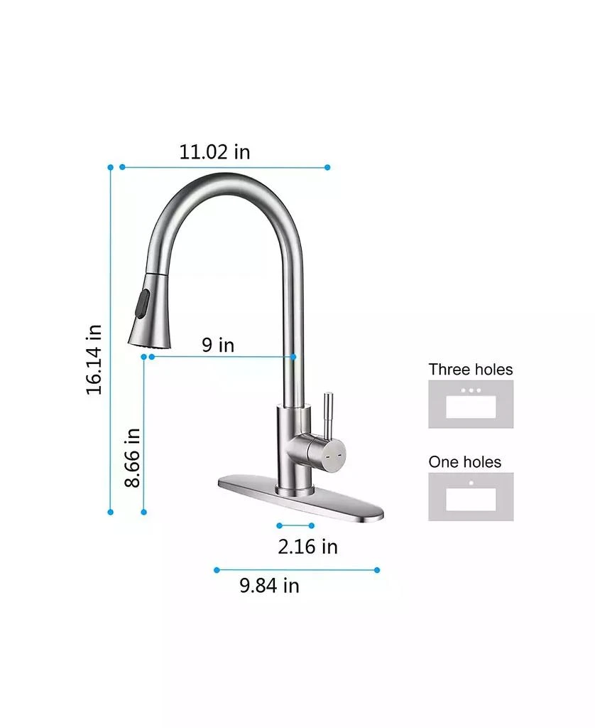 Flynama Kitchen Faucet with Pull Out Spraye 2