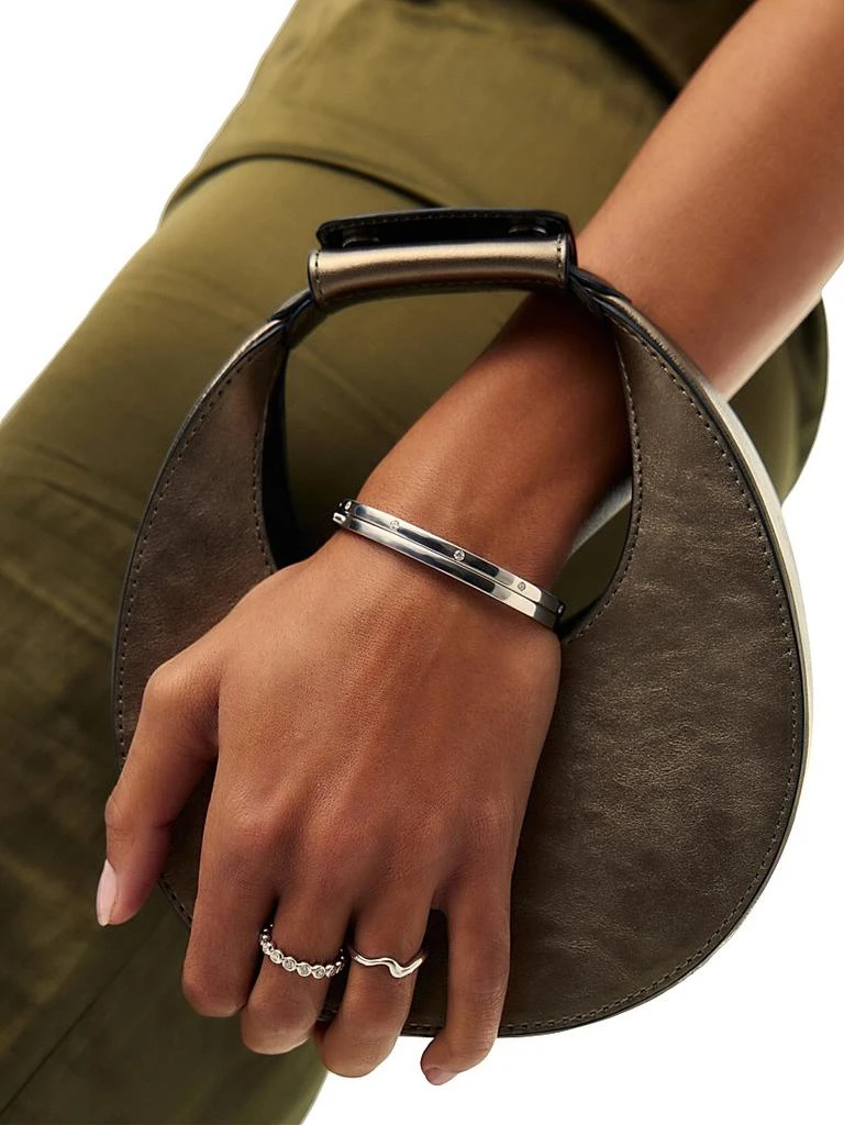 Missoma Magma 18K-Gold-Plated Or Rhodium-Plated Hinged Bangle 2