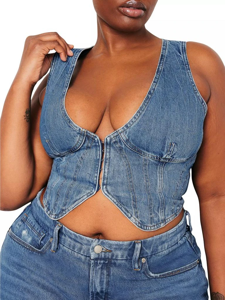 Good American Denim Cropped Vest Top 8