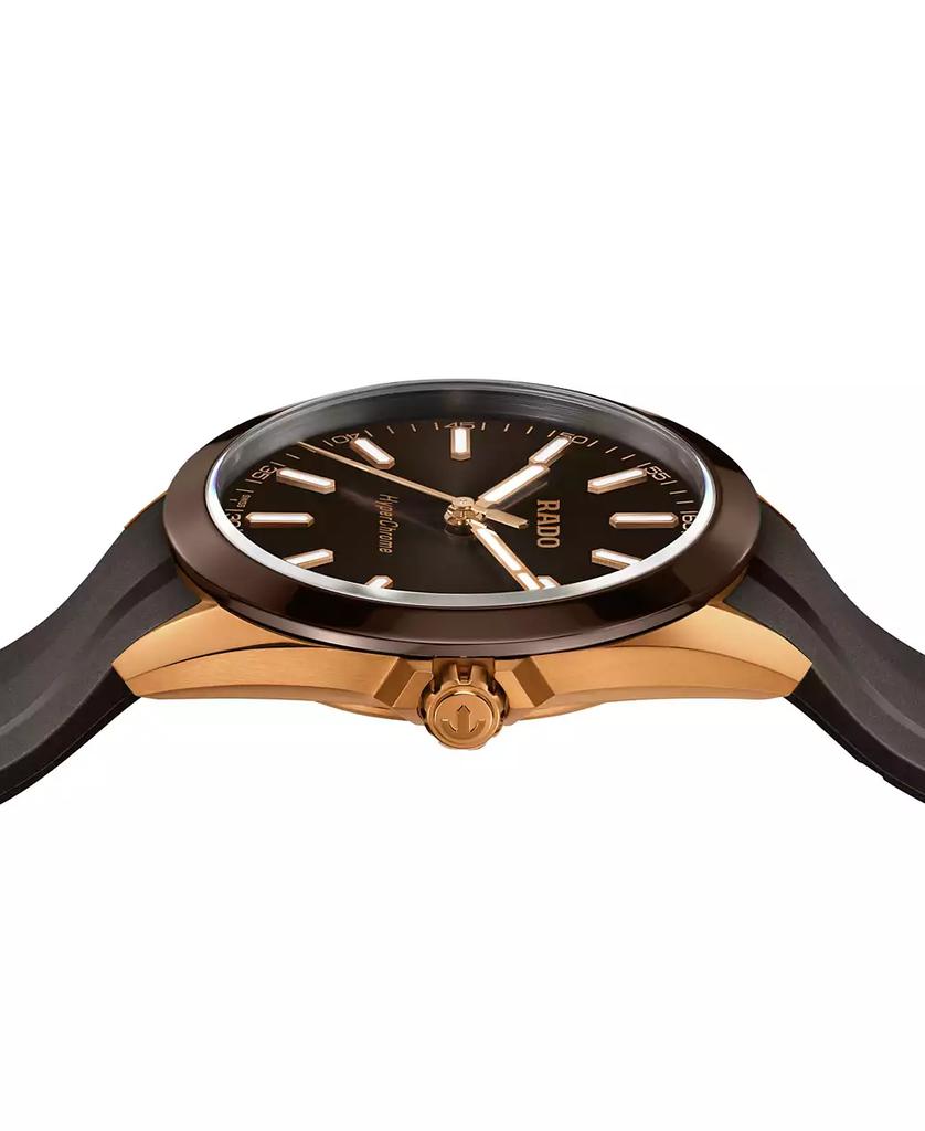 Rado Men's Swiss HyperChrome Brown Rubber Strap Watch 42mm