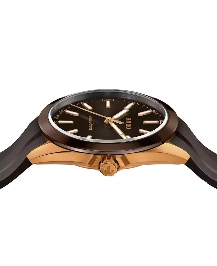 Rado Men's Swiss HyperChrome Brown Rubber Strap Watch 42mm 2