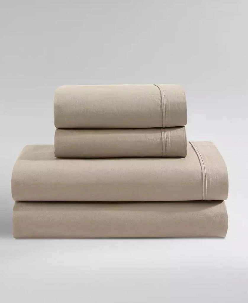 Calvin Klein Washed Cotton Percale 4-Pc. Sheet Set, Queen 1