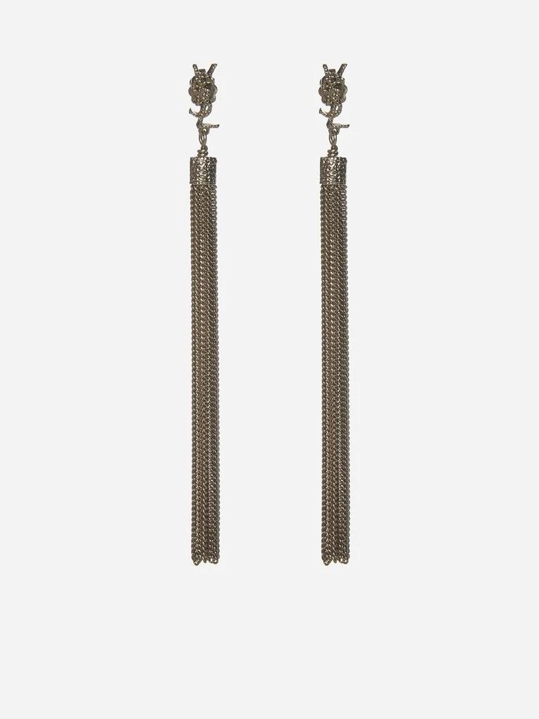 SAINT LAURENT Loulou long metal earrings 1