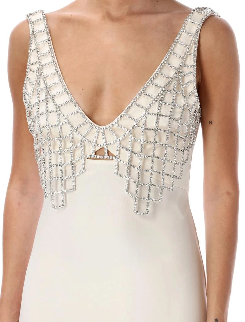 Self Portrait Diamante Bralette Long Dress 3