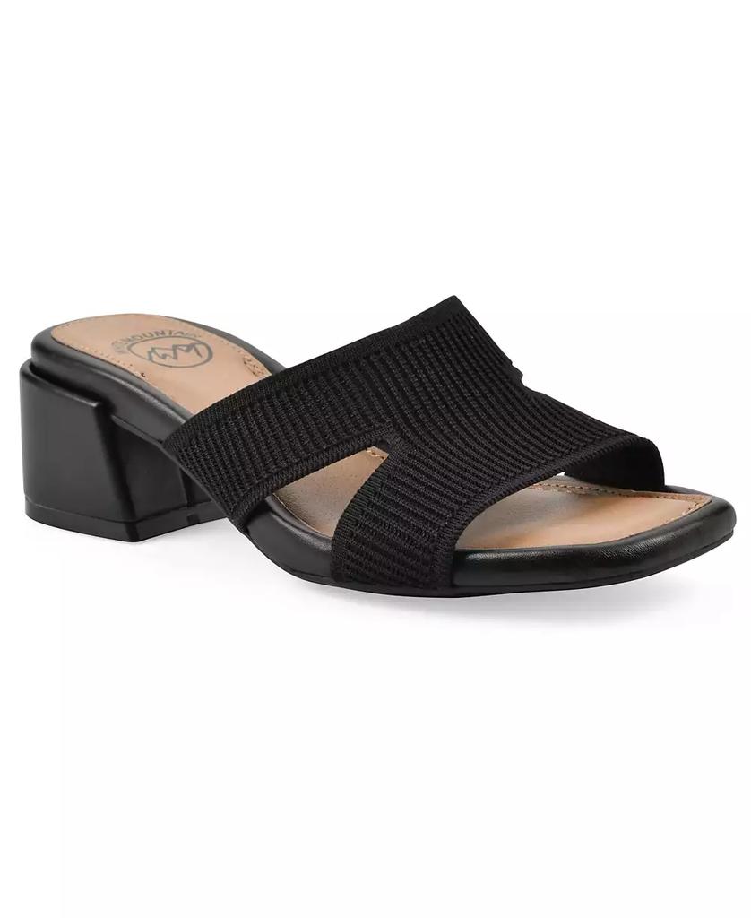 White Mountain Women's Milled Round Toe Dress Sandals
