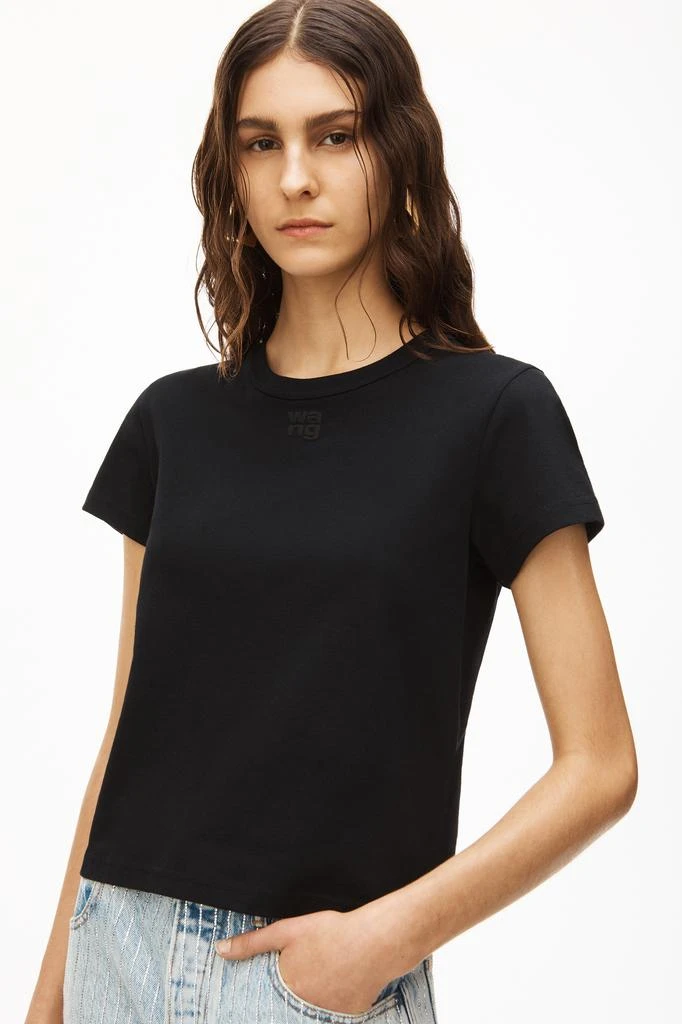 Alexander Wang PUFF LOGO SHRUNKEN TEE IN COTTON JERSEY 4