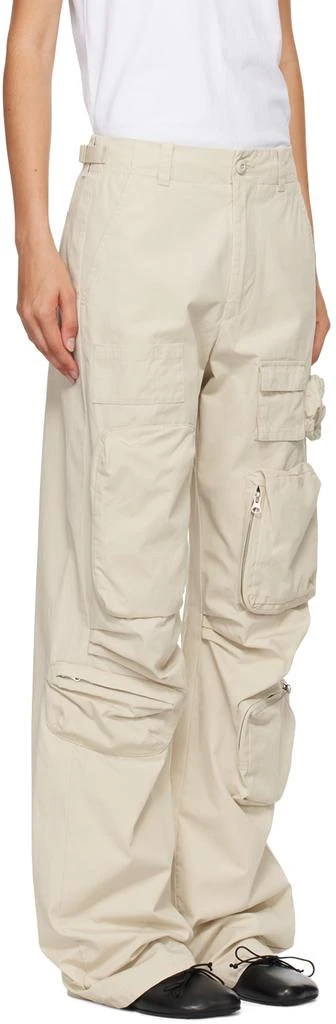 MM6 Off-White Cotton Cargo Pants 2