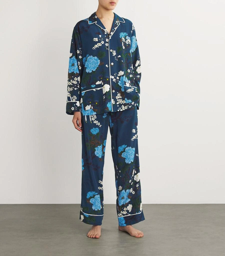 OLIVIA VON HALLE Silk Floral Print Yves Pyjama Set 2