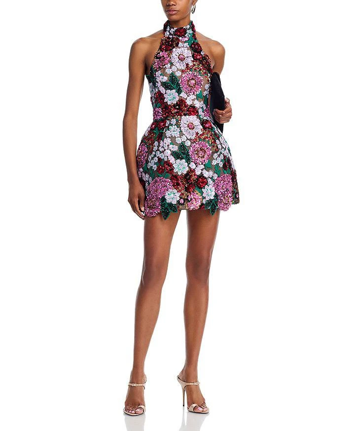 BRONX AND BANCO Deirdre Sequinned Halter Dress 2